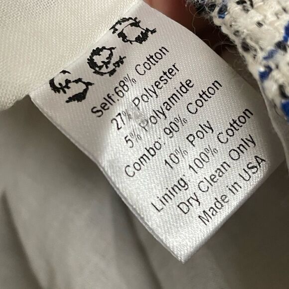 Sea New York Tweed Fit & Flare Dress w/White Floral Lace Cut Outs & Pockets (4) - Picture 9 of 16